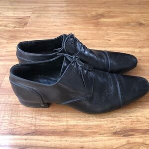 Louis Vuitton Black Leather Oxfords